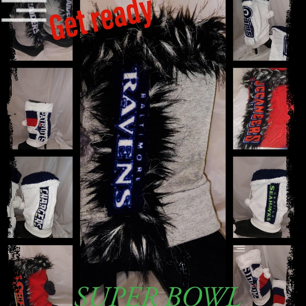 Super Bowl HUGS Boot Covers
